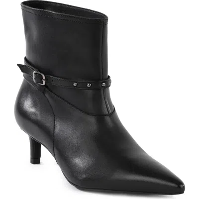 Seychelles Milan Pointed Toe Kitten Heel Bootie In Black