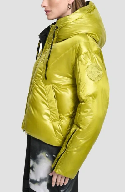 Dkny Women's Cropped Puffer Jacket In Yellow