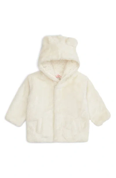 Magnetic Me Cloudy Minky Faux Fur Bear Hooded Jacket In Neutral