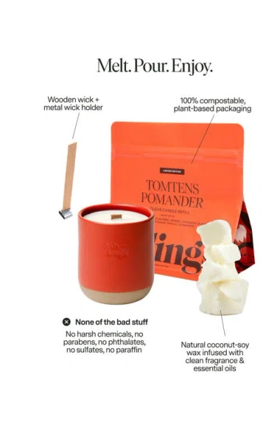 Siblings Tomtens Pomander Clean Candle Starter Set In Orange