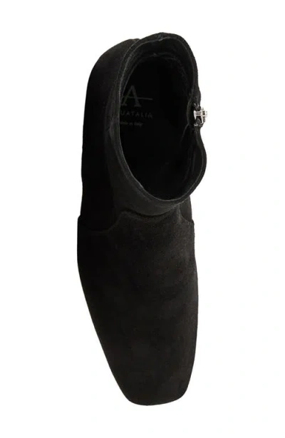 Aquatalia Siella Suede Ankle Boots In Black