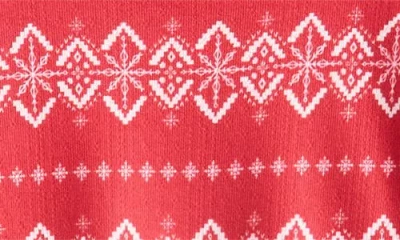 Pj Salvage Crazy For The Holidays Brushed Pointelle Pajama Top In Red