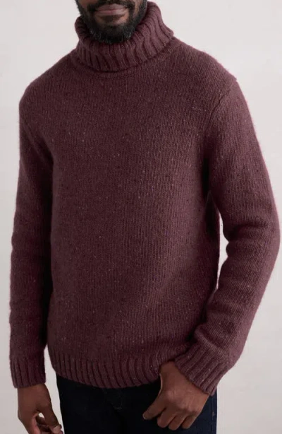 Seasalt Cornwall Foresting Turtleneck Wool Blend Sweater In Brown