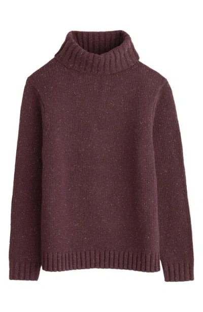 Seasalt Cornwall Foresting Turtleneck Wool Blend Sweater In Brown