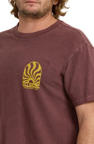 Billabong Sun Rays Cotton Graphic T-shirt In Purple