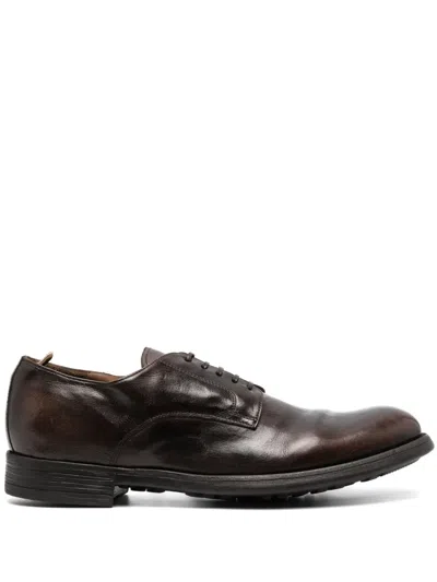 Officine Creative Chronicle 001 Leather Derby Shoes In Brown