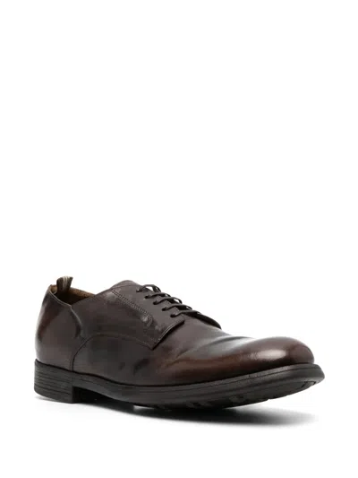 Officine Creative Chronicle 001 Leather Derby Shoes In Brown