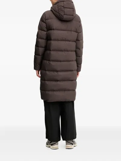 Jack Wolfskin Frozen Palace Hooded Padded Coat In Brown