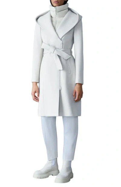 Mackage Shia-slb 2-in-1 Double Face Wool Coat With Removable Bib In Blue