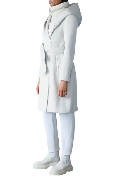 Mackage Shia-slb 2-in-1 Double Face Wool Coat With Removable Bib In Blue