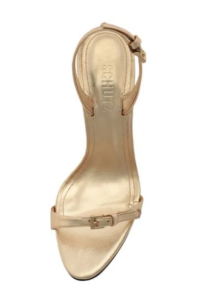 Schutz Aurora Slingback Sandal In Gold