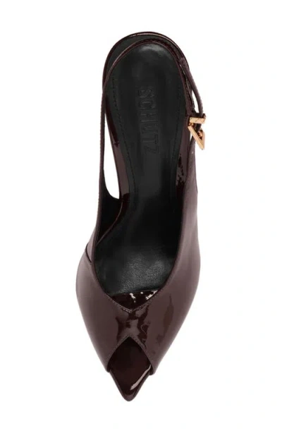 Schutz Ingrid Slingback Sandal In Burgundy