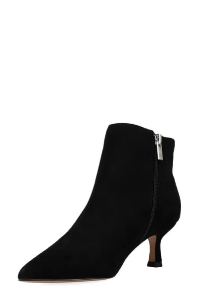 Pelle Moda Kiesa Pointed Toe Kitten Heel Bootie In Black