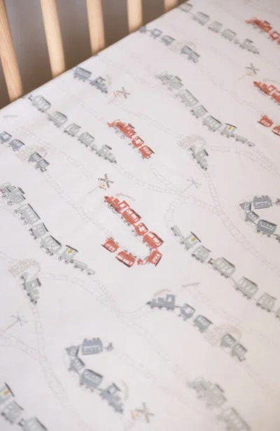 Pehr Organic Cotton Crib Sheet In White