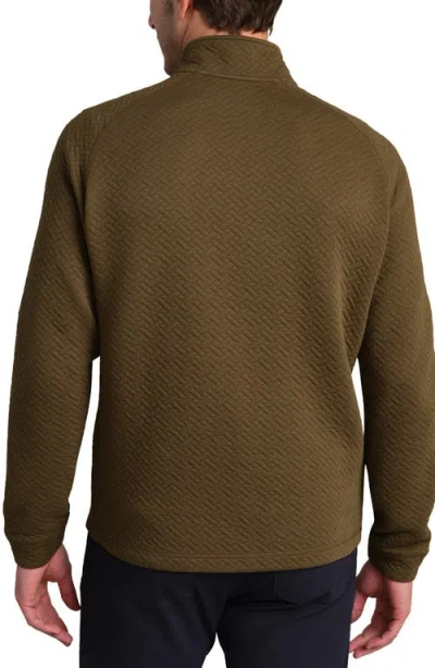 Rhone Weekend Quilted Pullover In Brown