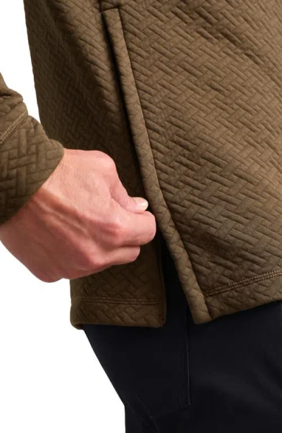 Rhone Weekend Quilted Pullover In Brown