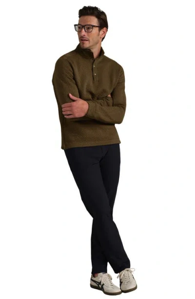 Rhone Weekend Quilted Pullover In Brown