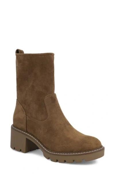 Mia Women's Pallmer Stacked Heel Lug Sole Ankle Booties In Brown