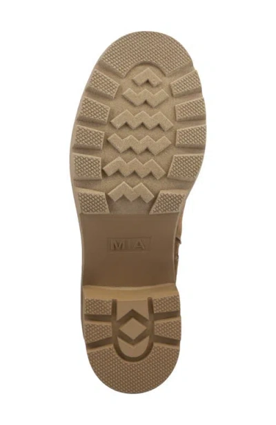 Mia Women's Pallmer Stacked Heel Lug Sole Ankle Booties In Brown