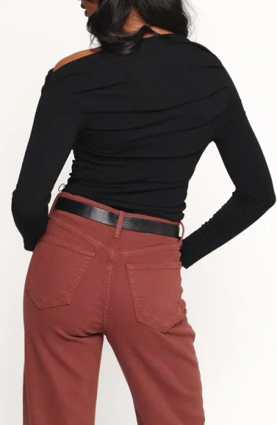 Petal And Pup Petal & Pup Cer One-shoulder Knit Top In Black