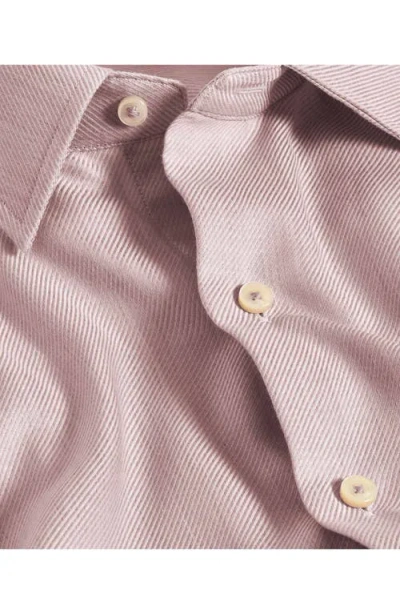 David Donahue Solid Sport Shirt In Pink