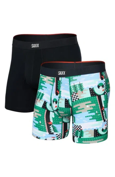 Saxx Vibe Xtra Assorted 2-pack Boxer Briefs In Multi