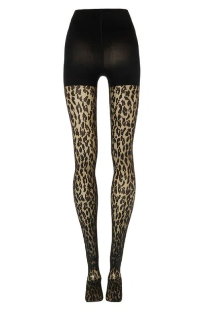 Wolford Animal-patterned Control Top Tights In Multi
