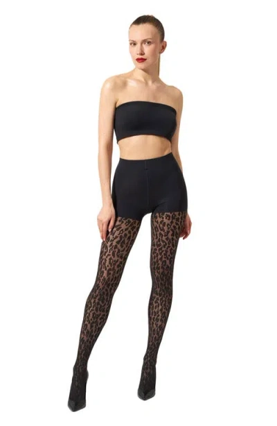 Wolford Animal-patterned Control Top Tights In Multi