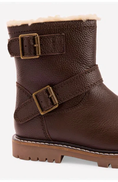 Boden Kids' Faux Fur Lined Boot In Brown