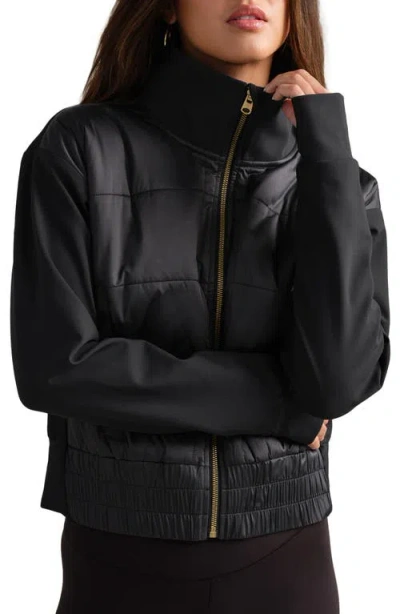 Rhone Chalet Quilted Water Repellent Jacket In Black