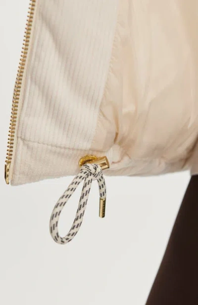 Varley Brackley Corduroy Puffer Jacket In Neutral