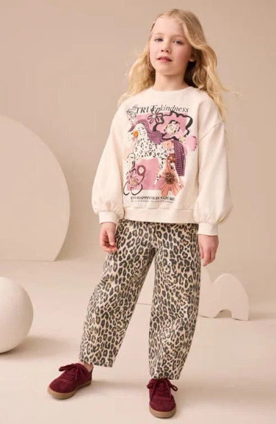 Next Kids' Unicorn Sequin Cotton Blend Sweatshirt In Neutral
