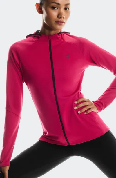 On Climate Zip Hoodie In Pink