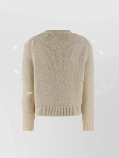 Jil Sander Feather Sweater In Neutral