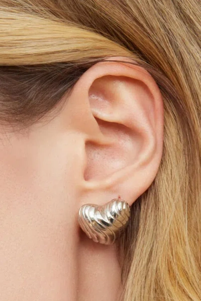 Oradina Sterling Silver Love Language Studs In Metallic