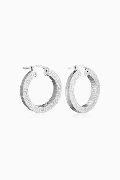 Oradina Sterling Silver Olympia Hoops In Metallic