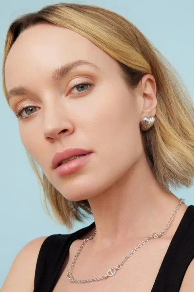 Oradina Sterling Silver Love Language Studs In Metallic