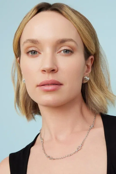 Oradina Sterling Silver Love Language Studs In Metallic