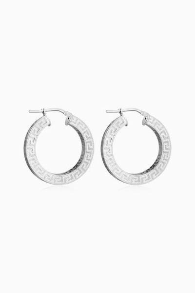 Oradina Sterling Silver Olympia Hoops In Metallic