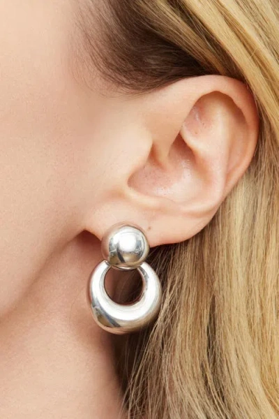 Oradina Sterling Silver In My Orbit Drop Earrings In Metallic