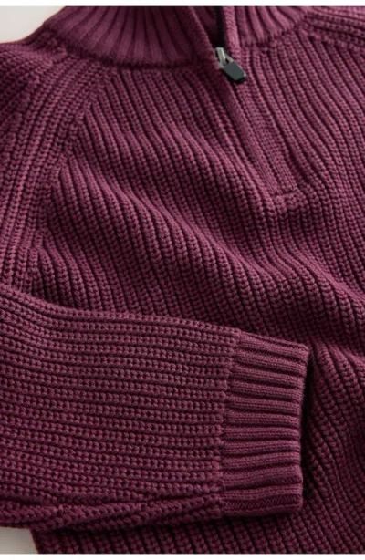 Next Kids' Half Zip Sweater In Burgundy
