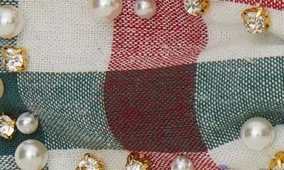 Lele Sadoughi Ella Imitation Pearl Sprinkle Embellished Bow Barette In Multi