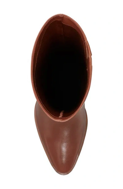 Marc Fisher Ltd Womens Lannie Tall Block Heel Boots Regular Wide Calf In Brown