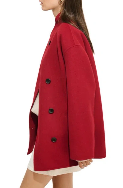 Alex Mill Sophia Wool Blend Coat In Red