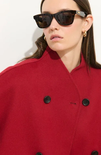 Alex Mill Sophia Wool Blend Coat In Red