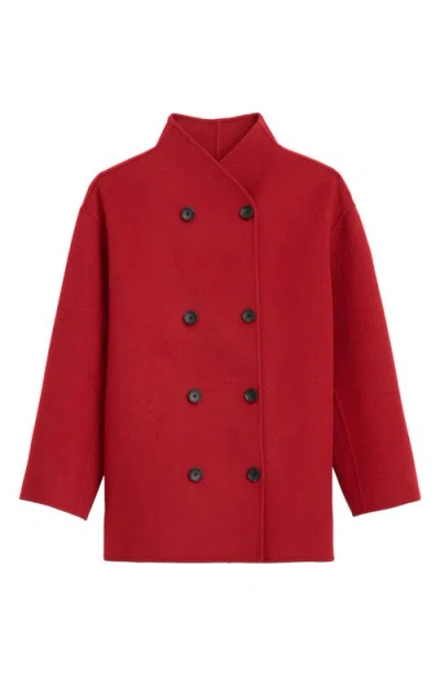 Alex Mill Sophia Wool Blend Coat In Red