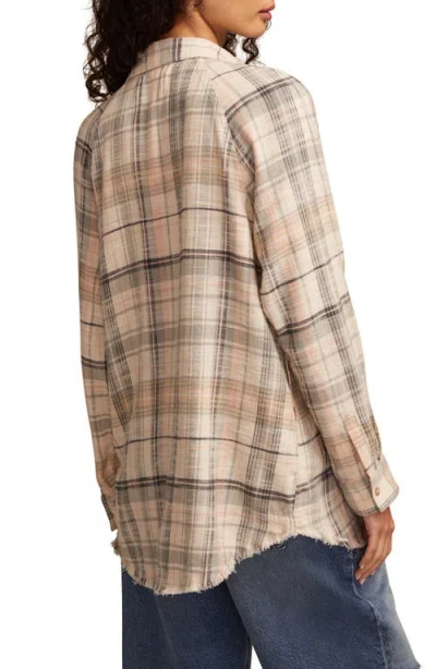 Lucky Brand Women's Tunic Plaid Button Down Shirt In Neutral