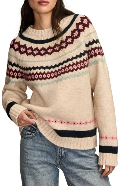 Lucky Brand Women's Fair Isle Crew Neck Sweater In Multi