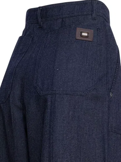Max Mara Woman Pants Blue Size 8 Virgin Wool In Blue