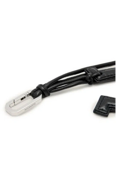 Allsaints Leather Horseshoe Keyring In Pattern